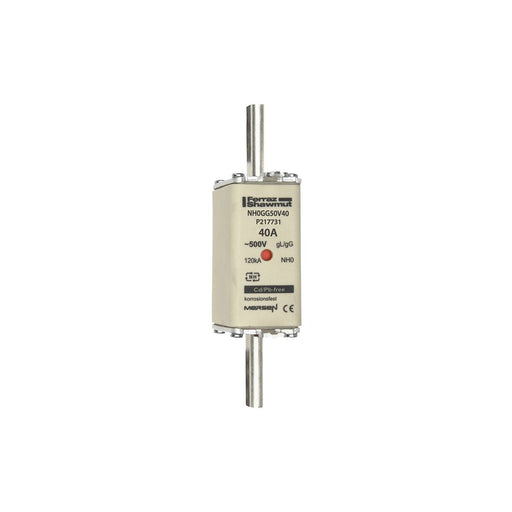 Mersen - Messersicherung NH-Sicherungseinsatz SF NH0GG50V40 Gr.0 gG 40A/500V KM