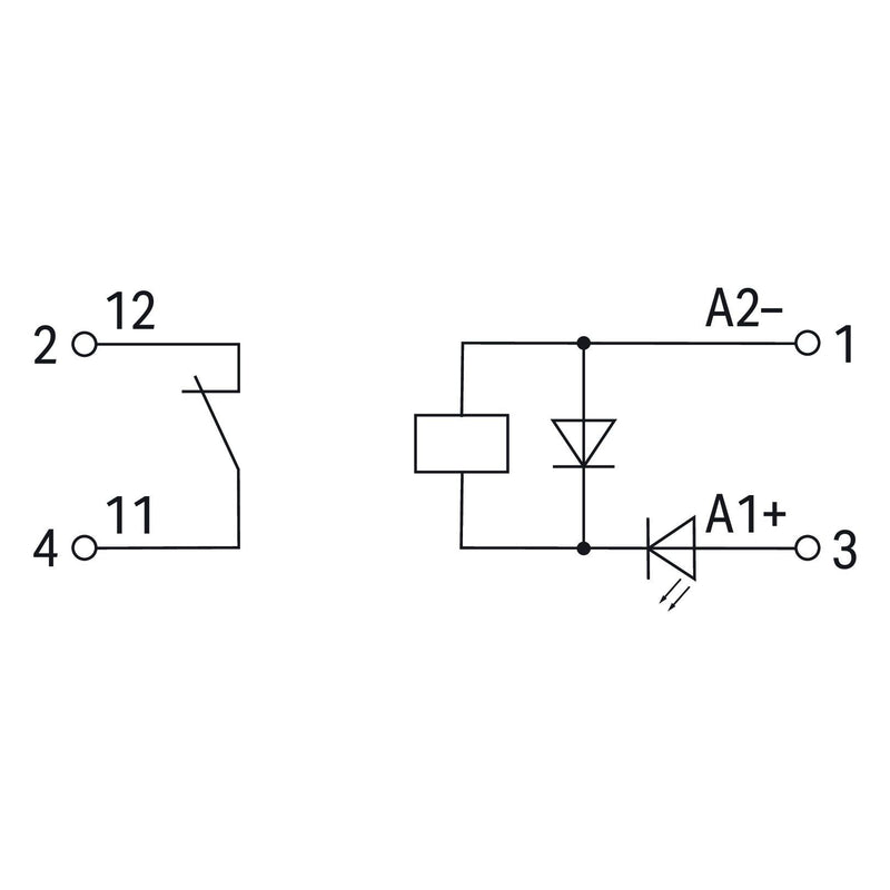 WAGO - Bauelementestecker Relaismodul 2042-3054 DC 24 V,1 Öffner − 6 Stück