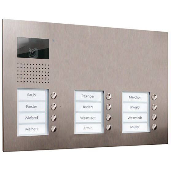 TCS Tür Control - Türstation für Türkommunikation Video color Außenstation V AVU16120-0030 PUK 12 Tasten 3-spal
