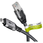 Goobay - Konfektioniertes A/V-Kabel Ethernet-Kabel USB-C 70698 3.1 auf RJ45,2m