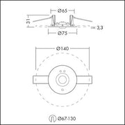 THORNeco - Sicherheitsleuchte Notlicht-Downlight IRIS ANTIP #96635650