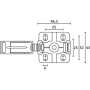 HellermannTyton - Rohrschelle IWS-Wellrohrhalter CTCC-IWS29-MB43-GY20 schraubbar, grau − 20 Stück