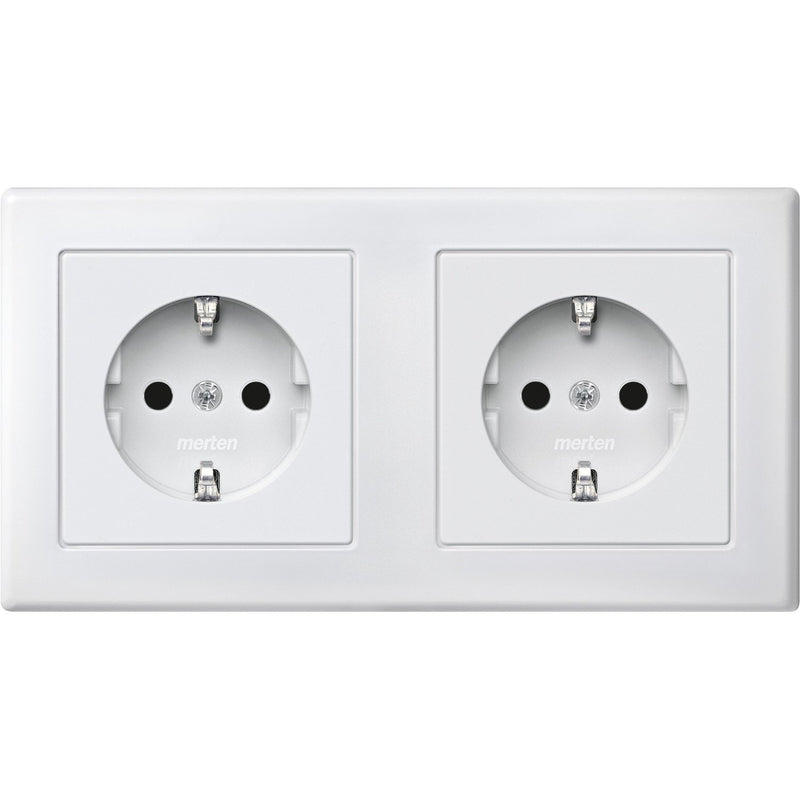 Merten - Steckdose SCHUKO-Steckdose pws MEG2328-1519 Doppel