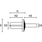 HellermannTyton - Spreizniet TY8P1-N66-NA − 1000 Stück