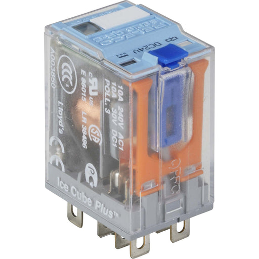 Comat Releco - Schaltrelais Miniature-Relais QRC blau C7-A20/DC24V-Releco 8-pin, 2 CO − 10 Stück