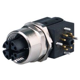 Telegärtner - Modularer Steckverbinder STX M12x1 EBB X-kod. 100007554 Cat.6A(IEC) 90 Grad − 10 Stück