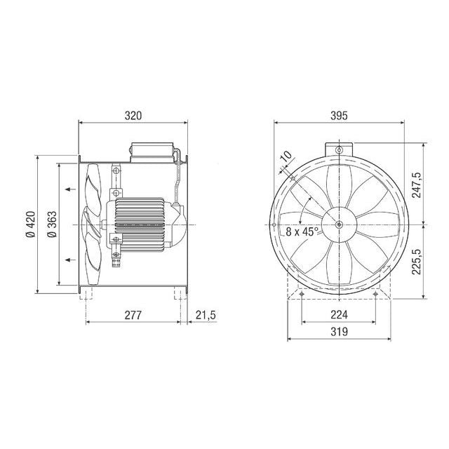 Maico - Ventilator für Rohreinbau Ventilator EZR 35/4 B
