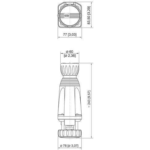 Stahl - Explosionsgeschützter CEE-Stecker/-Kupplung (IEC 60309) Kupplungsdose 8572/14-306 16A 200-250V, 50/60