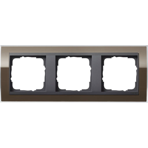 Gira - Abdeckrahmen 3fach 0213768 klar braun