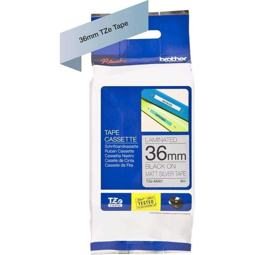 Brother - Schriftband Schriftbandkassette TZe-M961 si./metallic schwarz