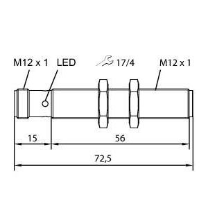 Turck - Ultraschall Taster Ultraschallsensor RU20U-M12-LI8X2H1141 Reflexionstaster