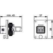 Telegärtner - LWL-Kupplung STX V4 Flanschset 100007574 LC-D Kupplung MM
