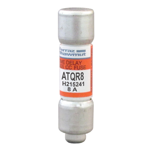 Mersen - Zylindrische Sicherung Sicherungseinsatz Class CC ATQR8 8A/600V 10x38 − 10 Stück