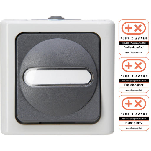 Kopp - Taster BLUE ELECTRIC-Taster 560856002 (Schließer) grau − 5 Stück
