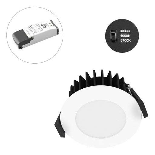 EVN Lichttechnik - Downlight/Strahler/Flutlicht LED-Spot 230V dim. IP54 L54N100125 3000-5700K ws