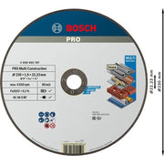 Bosch - Trenn-/Schleifscheibe PRO Multi Material 2608602767 Trennscheibe 230 x