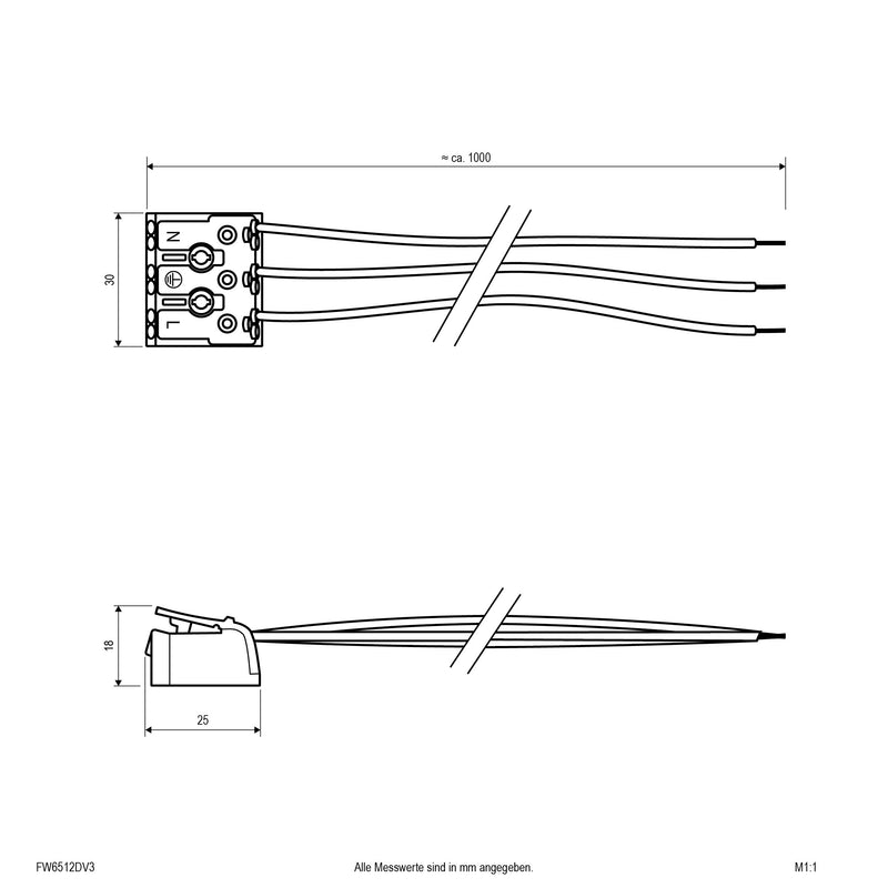 EVN Lichttechnik - Mechanisches Zubehör/Ersatzteile für Leuchten Durchgangsverdrahtungsset FW6512DV3