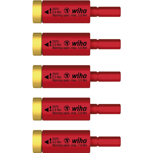 Wiha - Werkzeugset Drehmoment-Adapter-Set 29701S5 5tlg. easyTorque electric