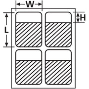 HellermannTyton - Kabelmarkierungssystem Etiketten selbstlamin. 595-08101(500) weiß/transparent − 500 Stück