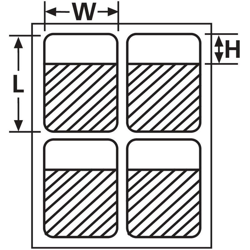 HellermannTyton - Kabelmarkierungssystem Etiketten selbstlamin. 595-08101(500) weiß/transparent − 500 Stück