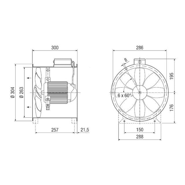 Maico - Ventilator für Rohreinbau Ventilator EZR 25/2 B