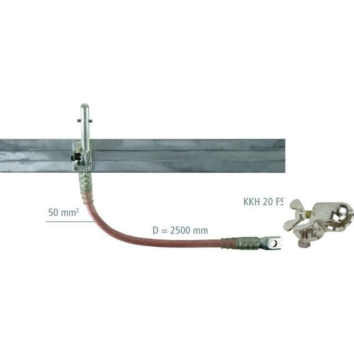 DEHN - Erdungs- und Kurzschließvorrichtung Kurzschließschiene 60x12mm KS SK A NS VP33XYL E-Cu F20 Spindel Sec
