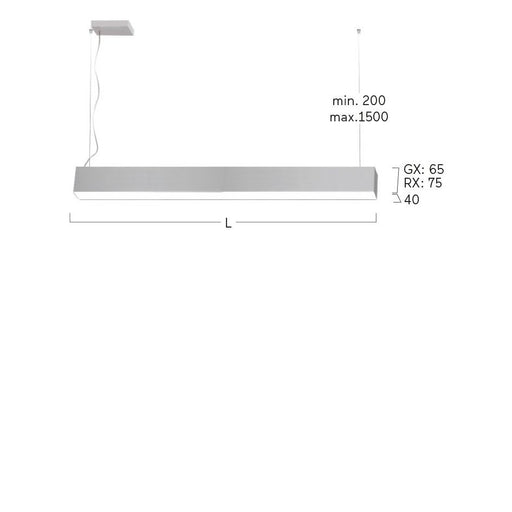 Lightnet - Pendelleuchte LED-Pendelleuchte LRXAEL-840H-L2055-A 4000K, silber