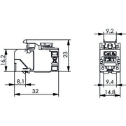 Telegärtner - Modularer Steckverbinder AMJ-SL Modul 100023210 Cat.6A, T568B
