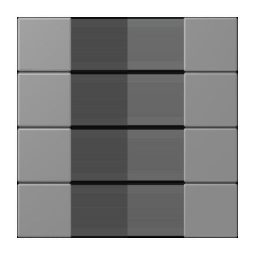 Jung - Abdeckung/Bedienelement für Installationsschalterprogramme Tastensatz 4fach LC 504 TSA 203 gris 31