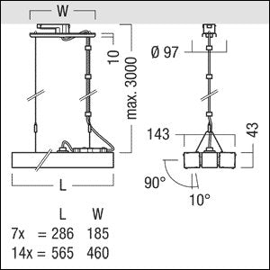 Zumtobel Group - Downlight/Strahler/Flutlicht LED-Strahler SCENO 2X14 #42188525 840