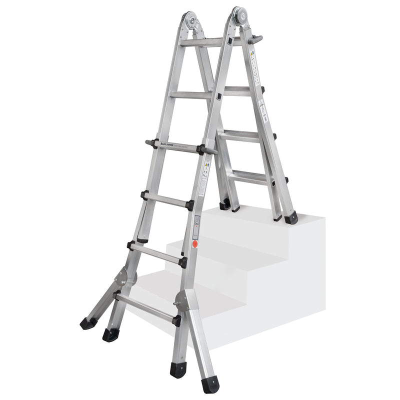 ILLER-LEITER - Sprossenleiter Teleskopleiter Levelmaster 64214 4x4 Spross.+Ausleger