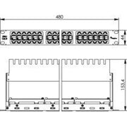 Telegärtner - Patchpanel Kupfer Durchführungspanel gr 100007036 48x AMJ-Kuppl. Cat6
