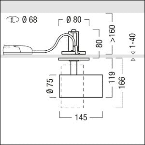 Zumtobel Group - Downlight/Strahler/Flutlicht LED - Halbeinbaustrahler V2 - SR S 23 #60716691 930, ws