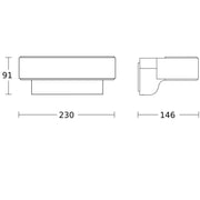 Steinel - Decken-/Wandleuchte Sensor-LED-Außenleuchte L 810 SC silber