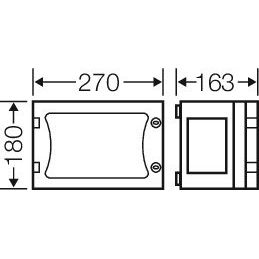 Hensel - Leergehäuse FP 0120 EB-Mass216x126x136mm