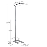 Lightnet - Stehleuchte LED-Stehleuchte CF2AEM-835M-L600-U-A 3500K, silber
