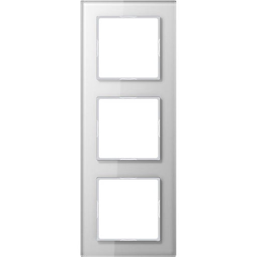 Jung - Abdeckrahmen Glasrahmen 3-fach aws AC 583 GL WW waage/senkrecht