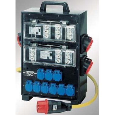 Gifas Electric - CEE-Steckdosen-Kombination (IEC 60309) Vollgummi-Verteiler 79334X103C2XFI63