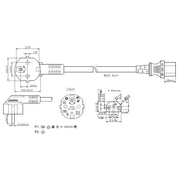 EFB-Elektronik - Netzanschlussleitung Netzleitung CEE 7/7 EK504.1V2 sw 1m, 3x0.75qmm