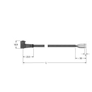 Turck - Konfektioniertes Sensor-Aktor-Kabel Aktuator- u. Sensorleitung PKW3Z-10/TXL PUR − 1 Stück