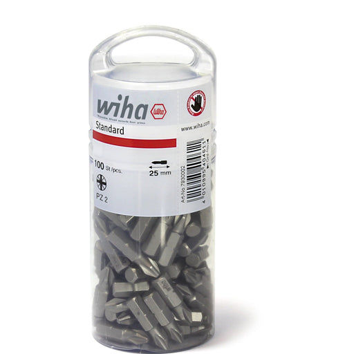 Wiha - Bit-Set Bit Set Standard 25mm 7930005 PZ2 100-tlg. 1/4"