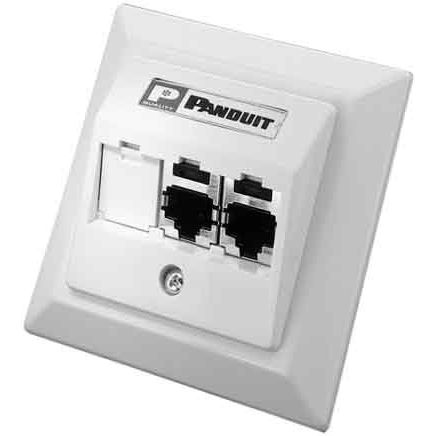 Panduit - Kommunikationsanschlussdose Kupfer Schrägzentralplatte 3-Port CS2P6TGAWY 2xCJS688TG, 1Blindm