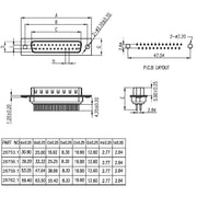 EFB-Elektronik - D-Sub-Steckverbinder D-Sub Lötstecker 28759.1 25pol. − 50 Stück