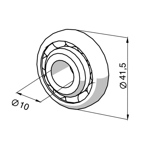 Somfy - Montagematerial für Kabeltragsystem Kugellager 1781037 15mm − 1 Stück