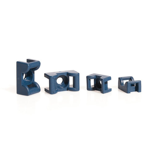 HellermannTyton - Befestigungssockel und -element für Kabelbinder Befestigungssockel MCKR6G5-PA66MP+ BU detektierbar − 100 Stück