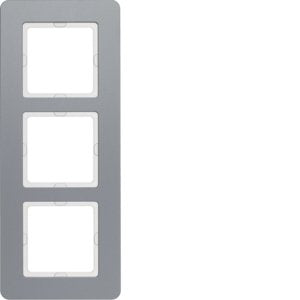 Berker - Abdeckrahmen Rahmen 3f. alu/gestrahlt 10136074