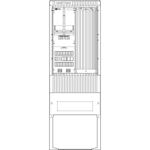 ABN - Zähler-Komplettschrank Straßenbeleuchtung SB175ZL1500X Säule 1 ZP 5pol
