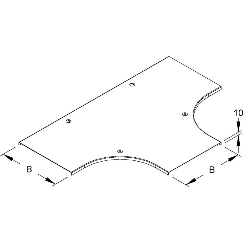 Niedax - Deckel T-Stück für Kabeltragsystem Deckel RTSDV 150 F