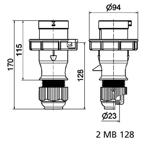 Bals Elektrotech - CEE-Stecker (IEC 60309) Stecker 210824 32A 4p 380V TLS − 10 Stück