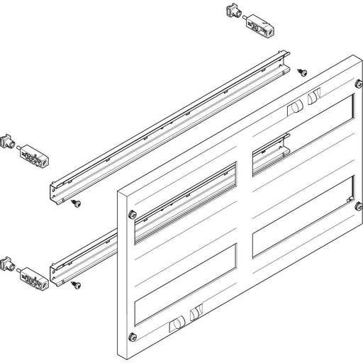 ABN - Verteilerfeld für Installationsverteiler ESPRO-Modul MF2220 flach BxH:500x300mm